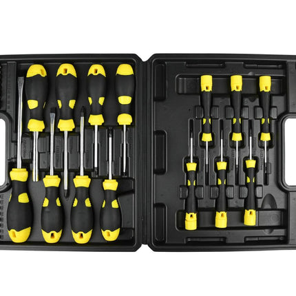 Schroevendraaier Set 32 dlg: 7 schroevendraaiers, 6 precisie, 17 bits.