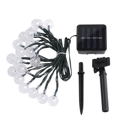 Solar Lichtsnoer 20 LED Wit, 5m, 8 Modus, IP44, Tuin/Balkon Decoratie