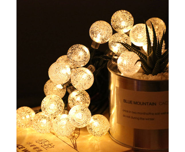 Solar Lichtsnoer 20 LED Wit, 5m, 8 Modus, IP44, Tuin/Balkon Decoratie