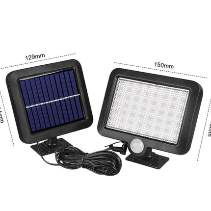 LED Solar Straler 56 SMD, Bewegingssensor, IP44, 1200mAh Batterij