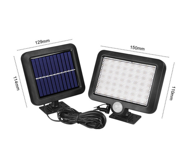 LED Solar Straler 56 SMD, Bewegingssensor, IP44, 1200mAh Batterij
