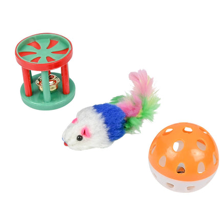 Kattenspeelgoed Mix - 16-delige set met muisjes, ballen, stokken, catnip