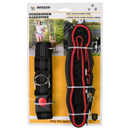 Handsfree Hondenriem: Verstelbaar 66-109cm, Reflecterend, Hardlopen.