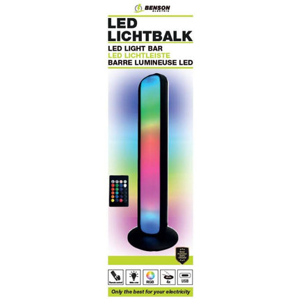 LED Lichtbalk: RGB + Wit, 26,5cm, USB, 4 Lichtstanden, Afstandsbediening
