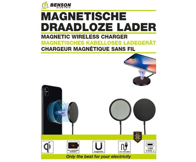 Magnetische Draadloze Lader 15W - Snel Opladen voor Qi-Compatibele Devices