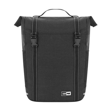 Schwarze Fahrradtasche 15L, wasserabweisend, mit Reißverschluss und Tragegriff