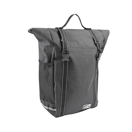 Schwarze Fahrradtasche 15L, wasserabweisend, mit Reißverschluss und Tragegriff