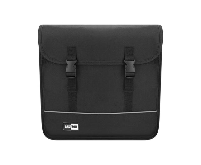 Fietstas Dubbel 35L Zwart Canvas, Waterafstotend & Kliksluiting