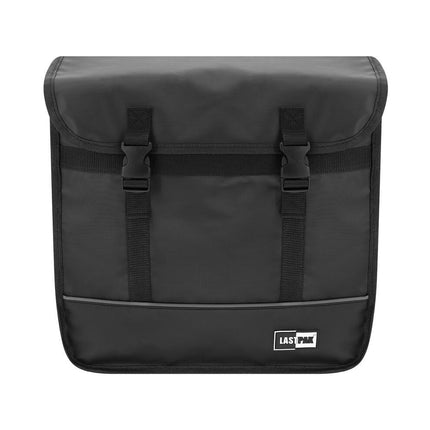 Fietstas Dubbel 35L Mat Zwart PVC, Ideaal voor Boodschappen, Kinderzitje.