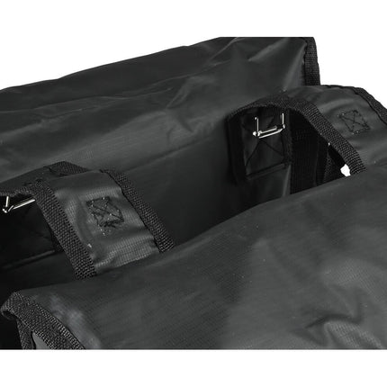 Fietstas Dubbel 35L Mat Zwart PVC, Ideaal voor Boodschappen, Kinderzitje.