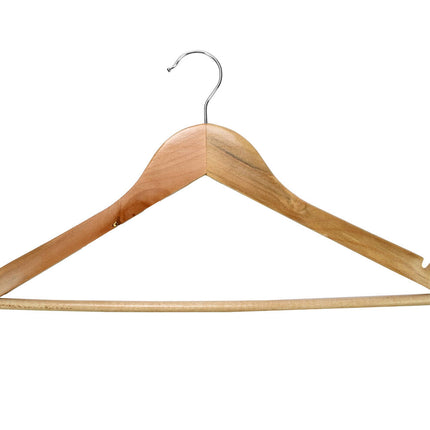 Houten Kledinghangers 5 Stuks met Broekstang en Draaibare Haak