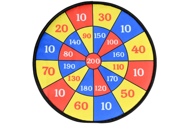 Dartbord kids klittenband ø36 cm – Materiaal polyester en pp, 3 cm