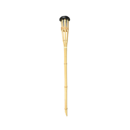 Solar Tuinfakkel Bamboe 78 cm - Warm Wit LED - Oplaadbaar via Zonlicht