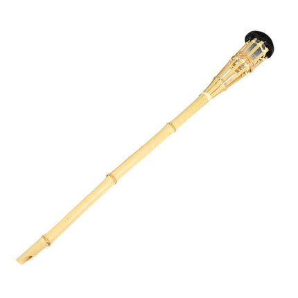 Solar Tuinfakkel Bamboe 78 cm - Warm Wit LED - Oplaadbaar via Zonlicht