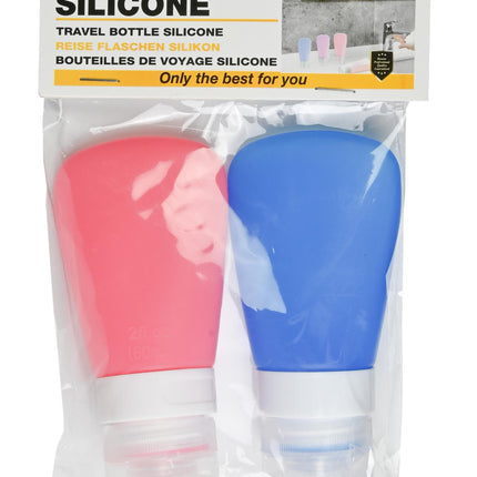 Reisflesjes siliconen 2 dlg – Inhoud flesje 60 ml, 60 ml