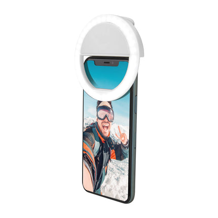 LED Selfie Ringlicht Clip, 36 LED's, 3 Lichtstanden, Voor Smartphones