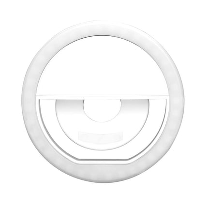 LED Selfie Ringlicht Clip, 36 LED's, 3 Lichtstanden, Voor Smartphones