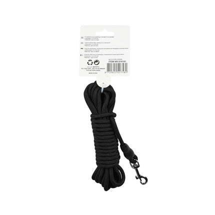 Zoeklijn Hond 5m Zwart, Nylon, Metaal, Voor Wandelen & Training
