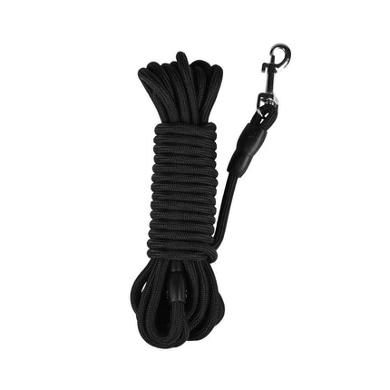 Zoeklijn Hond 5m Zwart, Nylon, Metaal, Voor Wandelen & Training