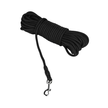 Zoeklijn Hond 15m Zwart - Ø 6mm Nylon voor Wandelingen & Trainingen