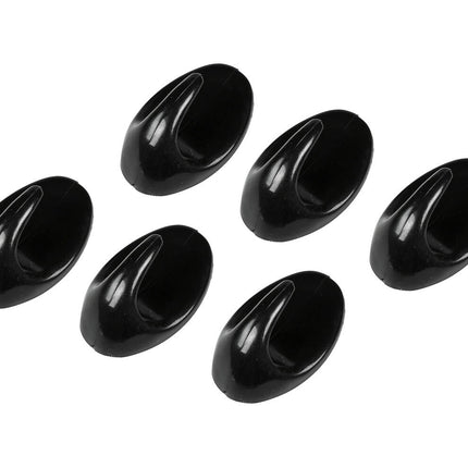 Handdoekhaken 6 dlg Zwart, L48xB30xH20mm, Zelfklevend, Voor Badkamer