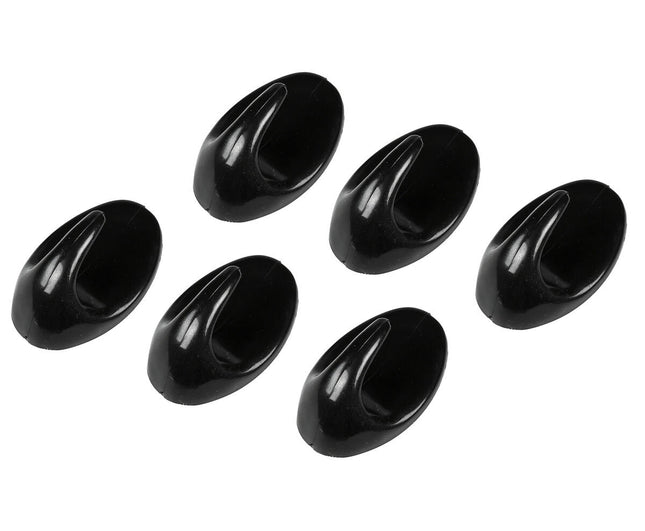 Handdoekhaken 6 dlg Zwart, L48xB30xH20mm, Zelfklevend, Voor Badkamer