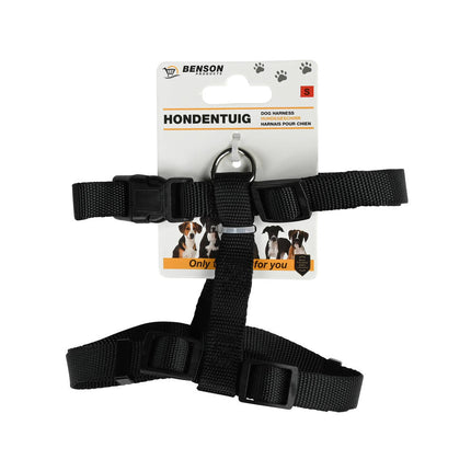 Verstelbaar Hondentuig S Zwart, 30-50cm, Nylon, Voor Kleine Honden