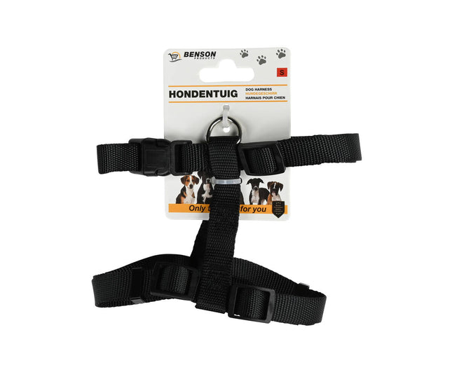 Verstelbaar Hondentuig S Zwart, 30-50cm, Nylon, Voor Kleine Honden