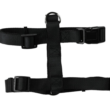Verstelbaar Zwart Hondentuig L: Nylon, Metaal, 40-65cm Buikomvang