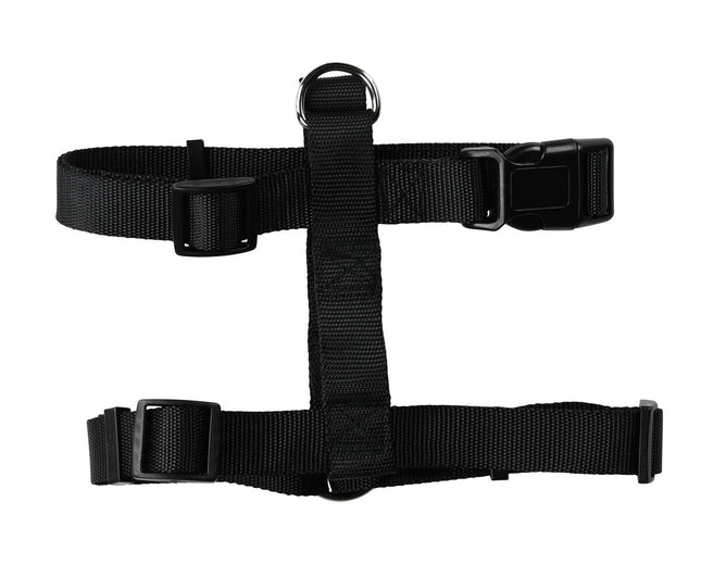 Verstelbaar Zwart Hondentuig L: Nylon, Metaal, 40-65cm Buikomvang