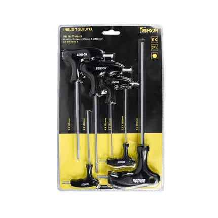 Inbus T Sleutelset 6-delig: 2-6mm, voor meubels & fietsreparatie