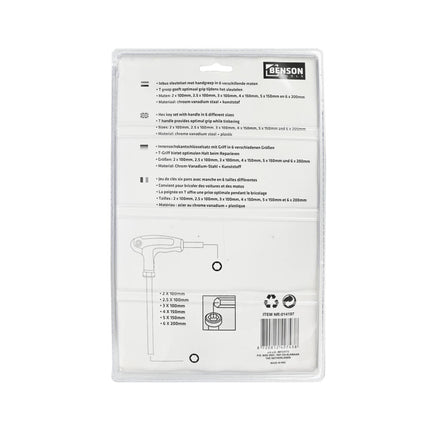 Inbus T Sleutelset 6-delig: 2-6mm, voor meubels & fietsreparatie