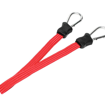 Elastiek Plat 60cm + Karabijnhaak, ideaal voor lichte bevestiging.