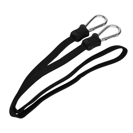 Elastiek 120cm + Karabijnhaak: Flexibel voor lichte bagage.