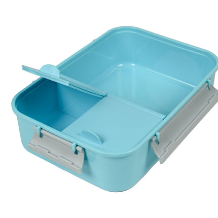 Lunchbox 1.2 ltr, 1 groot vak & 2 kleintjes, vaatwasserbestendig