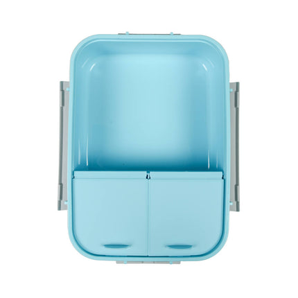 Lunchbox 1.2 ltr, 1 groot vak & 2 kleintjes, vaatwasserbestendig