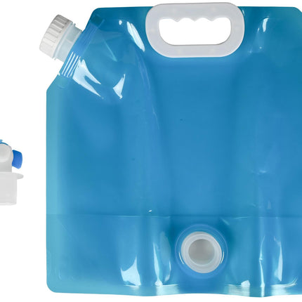Waterzak 5 ltr opvouwbaar – Inhoud 5 liter, Afmeting (leeg) 33 x 30 cm, 30 cm, 13 cm