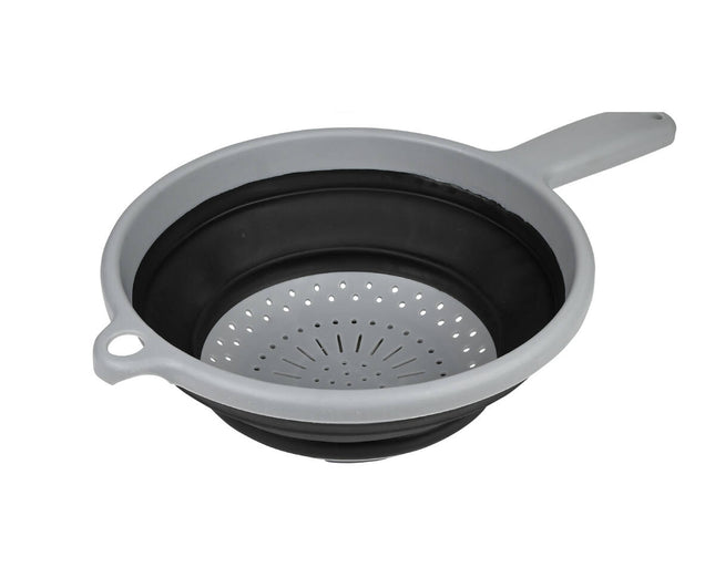 Opvouwbaar Zwart Vergiet 22cm - Ideaal voor Keuken en Vakantie