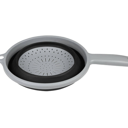 Opvouwbaar Zwart Vergiet 22cm - Ideaal voor Keuken en Vakantie
