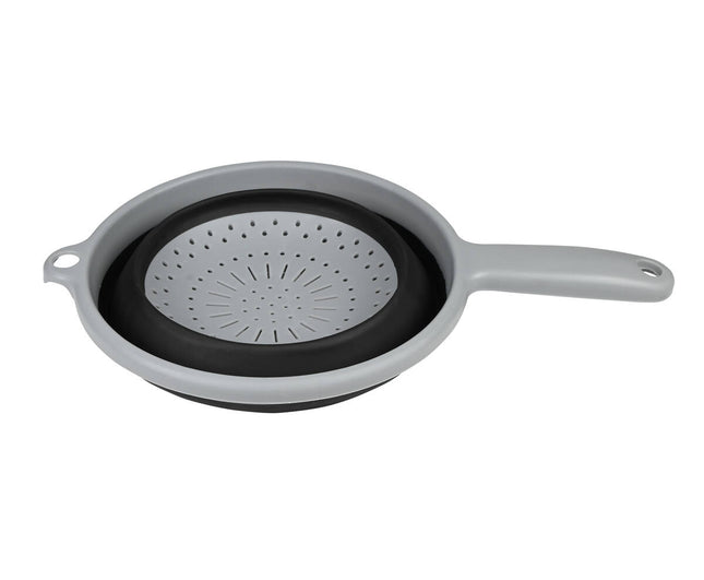 Opvouwbaar Zwart Vergiet 22cm - Ideaal voor Keuken en Vakantie