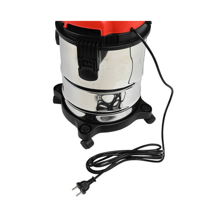 Stofzuiger 1200W, 15L, nat/droog, incl. 8 dlg set, blaasfunctie.