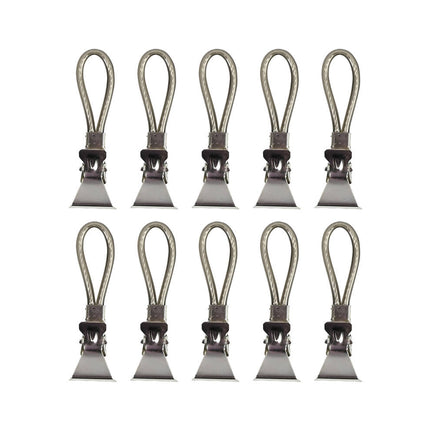 Handtuchclips Schwarz 10-tlg. - 5,3x1x1,7 cm, Gummibeschichtung, Küche/Bad.