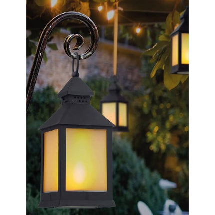LED Lantaarn Flame Effect, 10,5x10,5x24cm, 12 SMD LEDs, Indoor Decoratie
