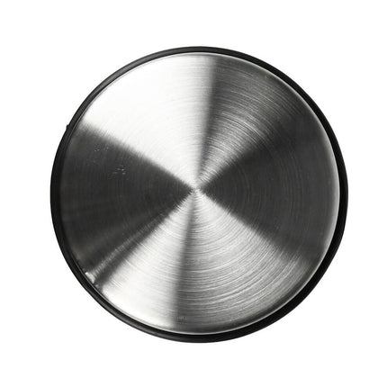 RVS Deurstopper ø11 cm: Beschermt muren, rubberen voet, 1,1 kg.