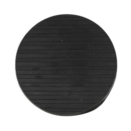 RVS Deurstopper ø11 cm: Beschermt muren, rubberen voet, 1,1 kg.