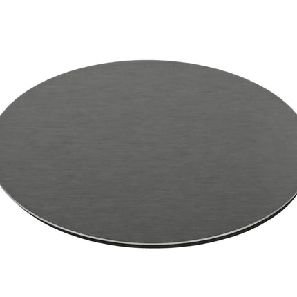 Zilveren RVS Onderzetters 10cm, Set van 6 met Houder, Beschermend