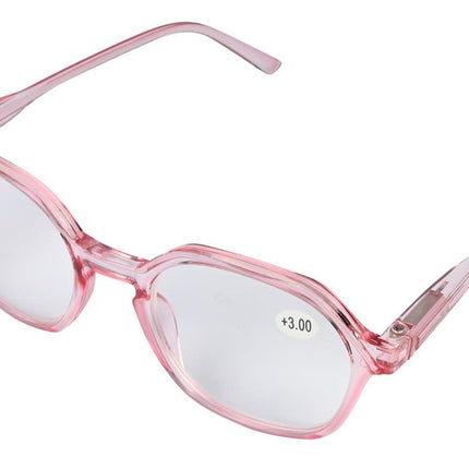 Leesbril Milaan transparant roze display