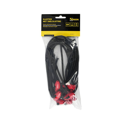 Elastiek 5mm x 60cm Set 8st - Snelsluiting voor Fietsbagage