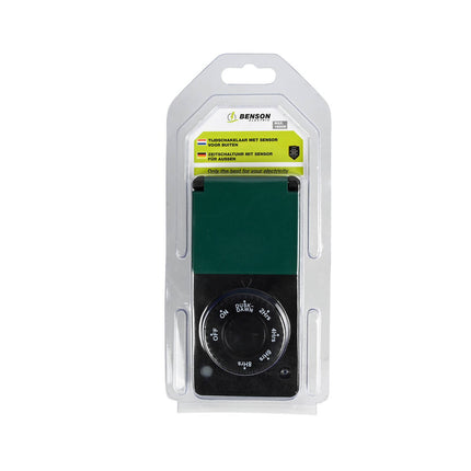 Tijdschakelaar Sensor Buiten, 230V, 8A, IP44, Dag/Nacht, Afteltimer.
