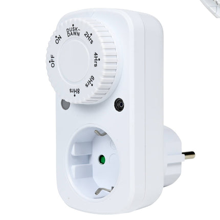 Tijdschakelaar Sensor, 230V, 16A, Dag/Nacht, 2-8u Timer, Veilig Beheer